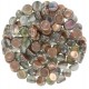 Czech 2-hole Cabochon beads 6mm Crystal Underlit Fairy Dust